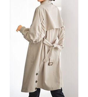 BELLUNA（ベルーナ）の「花粉対策！袖リブ使いトレンチコート（ロングコート）」｜ライトグレー