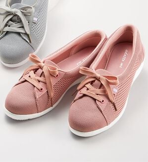 ルフラン（ルフラン）の「やわらかニットのバレエスニーカー（フラットシューズ）」｜ピンク