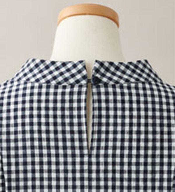 BELLUNA（ベルーナ）の「着痩せ！サッカー素材切替ブラウス（ブラウス）」｜詳細画像