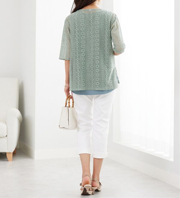 BELLUNA（ベルーナ）の「【店舗・ネット限定】総レースアンサンブル（アンサンブル）」｜詳細画像