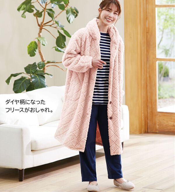 LAVIENNE（ラヴィエンヌ）の「もこもこダイヤフリースガウン（パジャマ・ルームウェア）」｜詳細画像