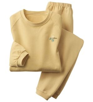 LAVIENNE（ラヴィエンヌ）の「ゆったり刺しゅうスウェットパジャマ（パジャマ・ルームウェア）」｜マスタード