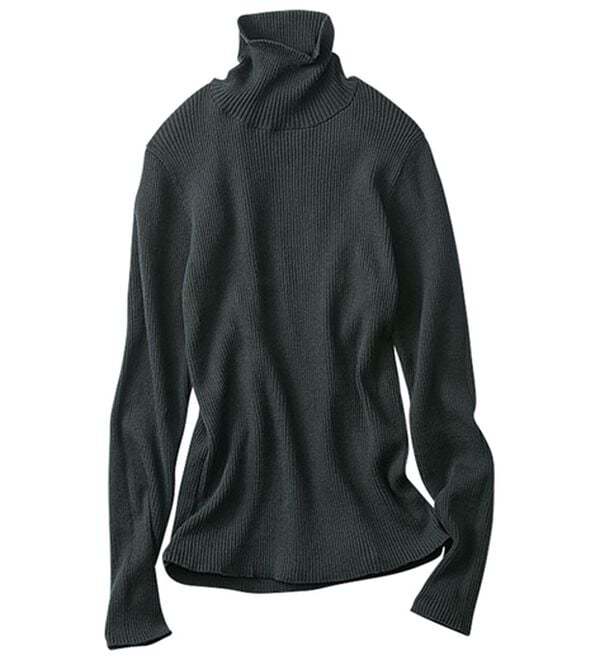 BELLUNA（ベルーナ）の「ハピネスコットン１００％&times;吸湿発熱リブタートルニット＜＆ｃｏｃｏｃｈｉ＞（ニット・セーター）」｜詳細画像