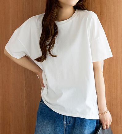 BELLUNA（ベルーナ）の「シュッと体型カバー！コクーンTシャツ（カットソー）」