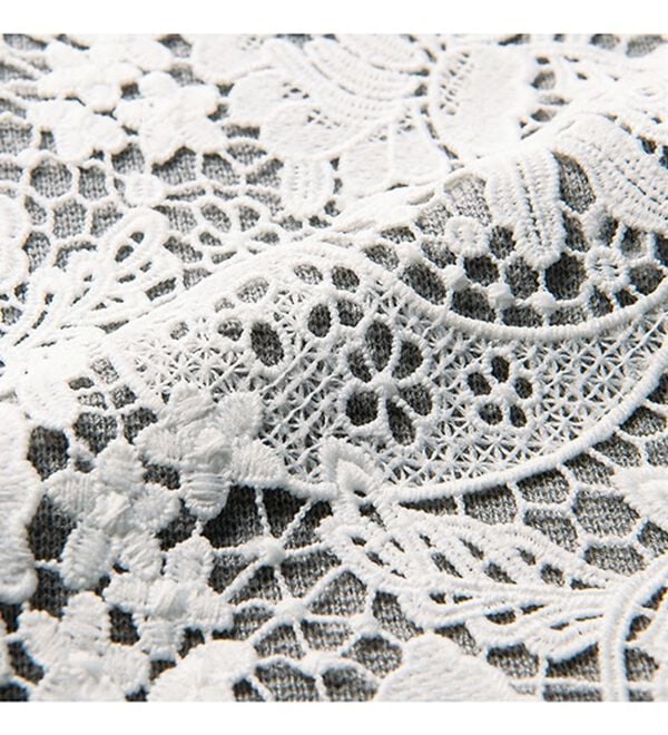 VINNO（ヴィノ）の「バックレースデザイン・なめらかニットチュニック（ニット・セーター）」｜詳細画像