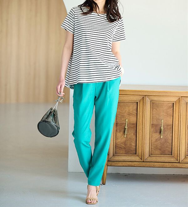 RANAN（ラナン）の「＜ＢＣ＞綿１００％ひんやりフレアーシルエットプルオーバー（カットソー）」｜詳細画像