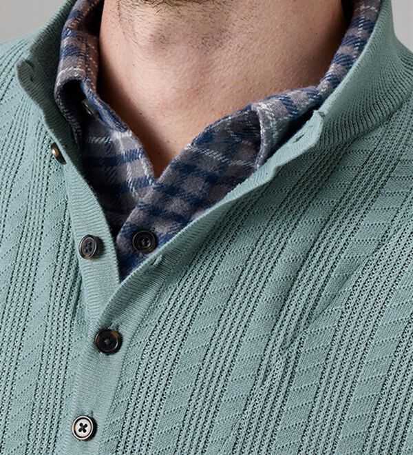 「【３枚組】楽々お洒落見えダブル衿セーター（メンズシャツ）」｜詳細画像