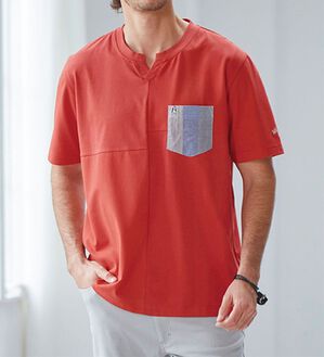 「＜ハッシュパピー＞大人のパネル切替プルオーバー（メンズシャツ）」｜詳細画像