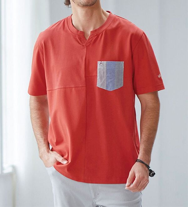 「＜ハッシュパピー＞大人のパネル切替プルオーバー（メンズシャツ）」｜詳細画像