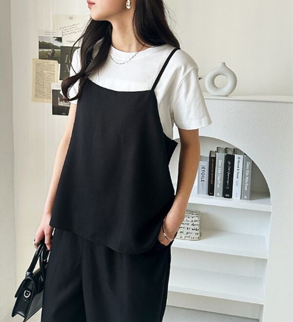 GeeRA（ジーラ）の「セットアップ風キャミソールサロペット（オールインワン）」｜詳細画像