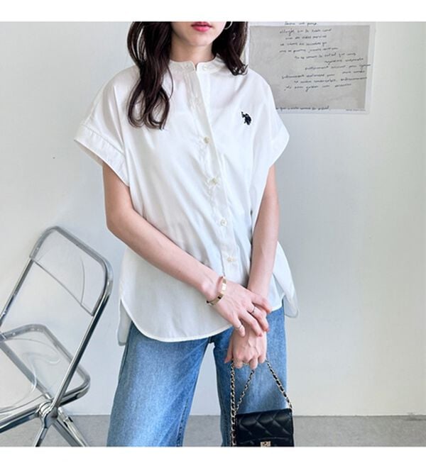 GeeRA（ジーラ）の「【ＵＳ．ＰＯＬＯ．ＡＳＳＮ】フレンチスリーブシャツ（シャツ）」｜詳細画像