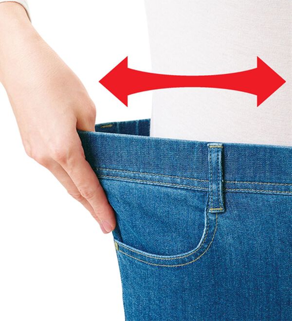 ルフラン（ルフラン）の「【３本組】うしろ姿きれい！やわらかデニム冷感パンツ（フルレングスパンツ）」｜詳細画像