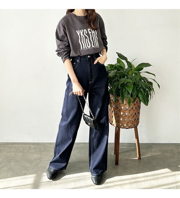 GeeRA（ジーラ）の「綿１００％アソートロゴロングＴｅｅ（カットソー）」｜詳細画像