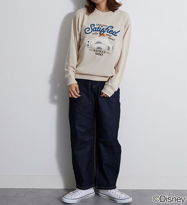 Disney＞【ベイマックス】さがら刺しゅう裏毛トレーナー