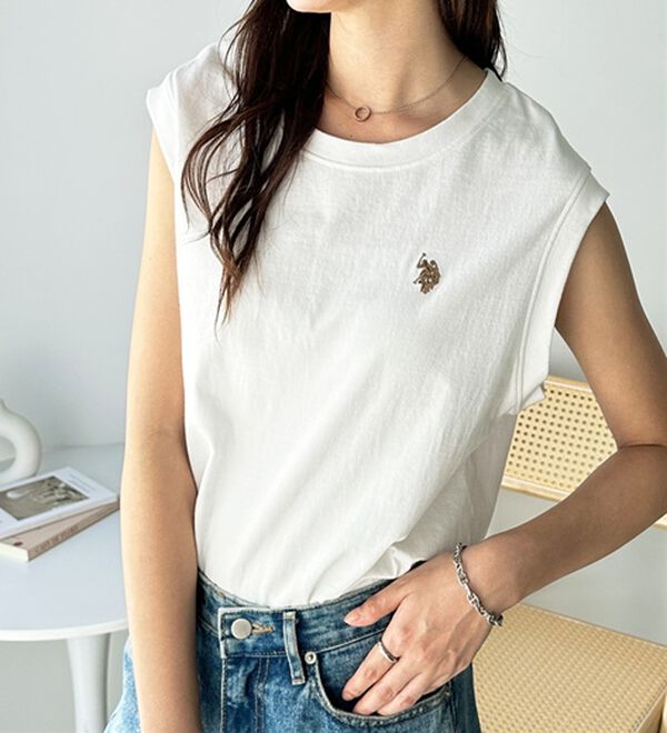 GeeRA（ジーラ）の「【Ｕ．Ｓ．　ＰＯＬＯ　ＡＳＳＮ．】ノースリＴシャツ（タンクトップ・キャミソール）」｜詳細画像