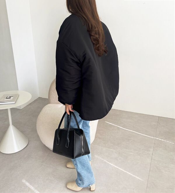 GeeRA（ジーラ）の「【U.S. POLO ASSN.】 ノーカラー中わたブルゾン（ハーフコート）」｜詳細画像