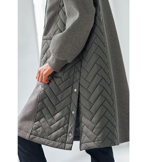 BELLUNA（ベルーナ）の「冬のおしゃれを楽しむキルトロングコート（ロングコート）」｜詳細画像