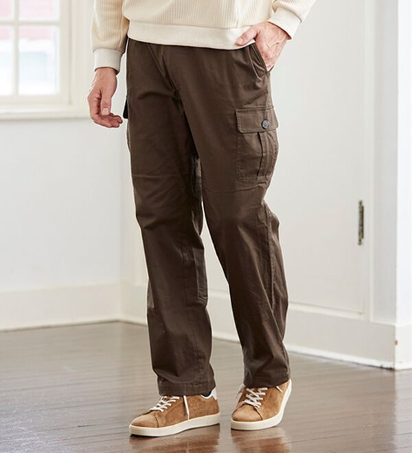 「＜コムルヴァン・オム＞ラクして暖か裏フリースパンツ（メンズフルレングスパンツ）」｜詳細画像