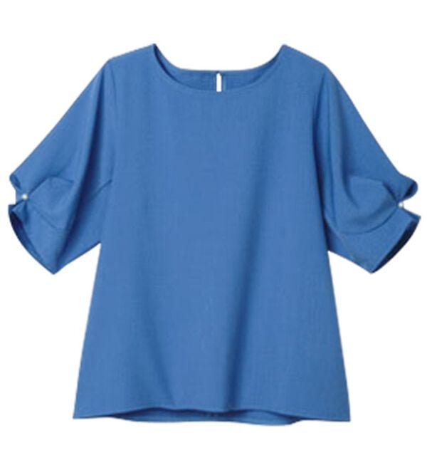 RANAN（ラナン）の「ひんやり！袖タックデザインきれい見えブラウス（ブラウス）」｜詳細画像