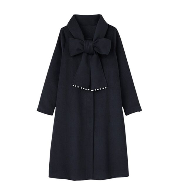 MaxMara MARELLA マフラー付 ノーカラーコート M ウール 高級 マフラー付ノーカラーロングコート - ベルーナ【公式】