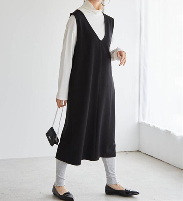 RANAN（ラナン）の「【選べる2丈】細見えが叶うジャンパースカート（ジャンパースカート）」｜詳細画像