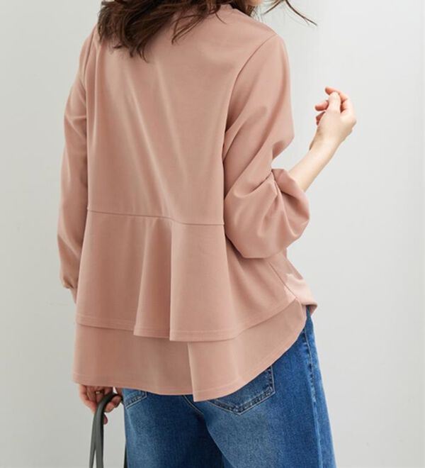 BELLUNA（ベルーナ）の「【再入荷】ボリューム袖美人顔バックフレアーＴブラウス（ブラウス）」｜詳細画像
