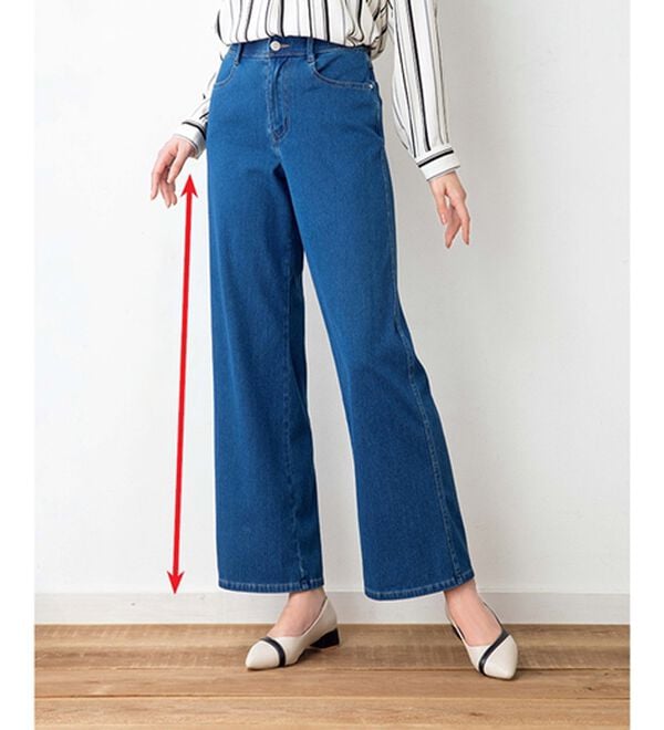 ルフラン（ルフラン）の「【３本組】トリコなはき心地！ニットデニム（ワイドパンツ・ガウチョ）」｜詳細画像