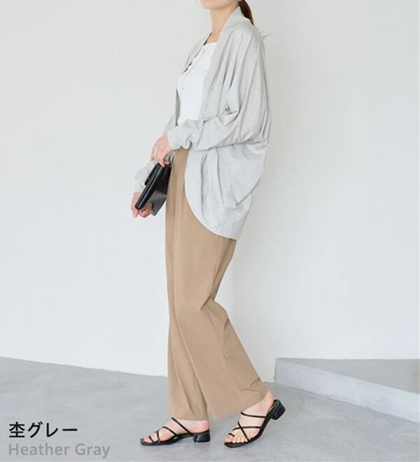 Viola e Viola（ヴィオラ エ ヴィオラ）の「【５つの機能付】ＵＶ対策に！ひんやり　ゆるドルマンカーディガン（ニットカーディガン）」｜詳細画像