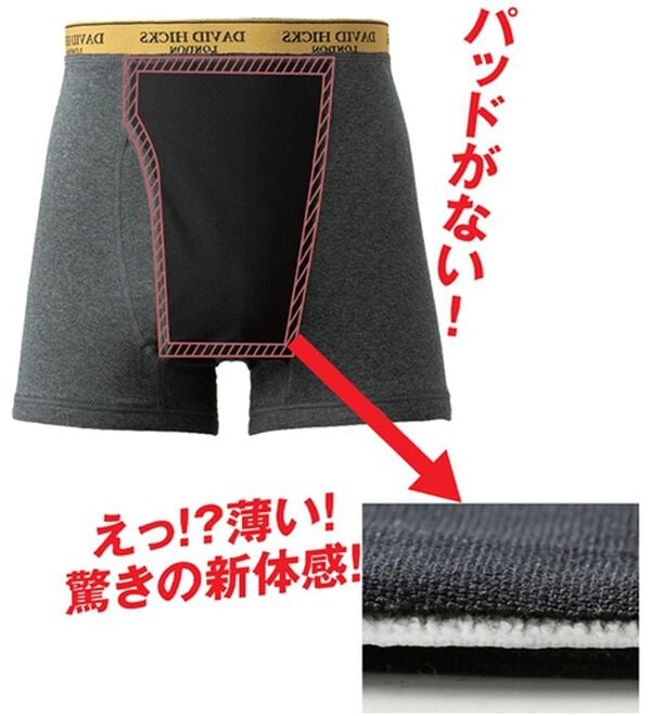「【４枚組】デービッド　ヒックス　革新設計　パッドのない吸水ボクサーパンツ（メンズボクサーパンツ）」｜詳細画像