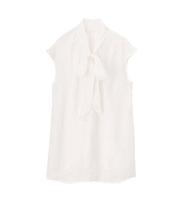 GeeRA（ジーラ）の「前後２ＷＡＹフレンチ袖ボウタイブラウス（ブラウス）」｜詳細画像