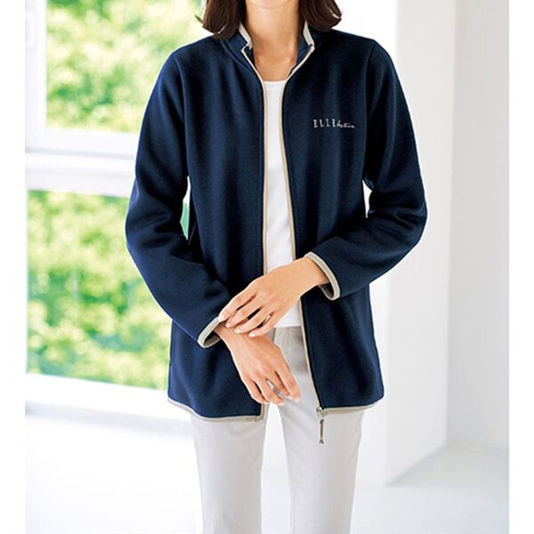 ELLE Active＞裏起毛フリース素材配色ジャケット - ベルーナ 