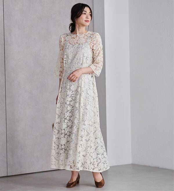 RANAN（ラナン）の「バックリボンデザインレースワンピース（その他ワンピース）」｜詳細画像