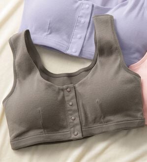LAVIENNE（ラヴィエンヌ）の「素肌よろこぶオーガニックコットン前開きブラ（ブラジャー）」｜ブラウン