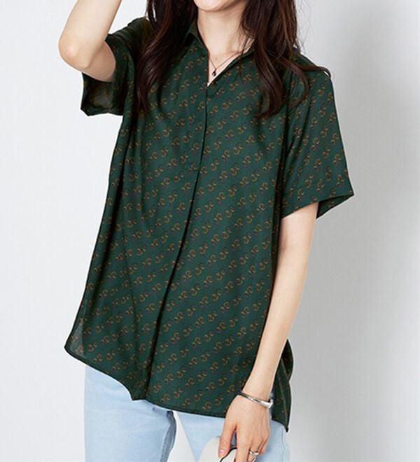 BELLUNA（ベルーナ）の「エアリーツイル裾タックシャツチュニック（チュニック）」｜詳細画像