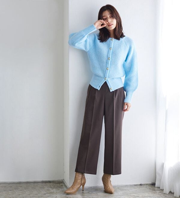 Pierrot（ピエロ）の「裏微起毛タックパンツ（フルレングスパンツ）」｜詳細画像