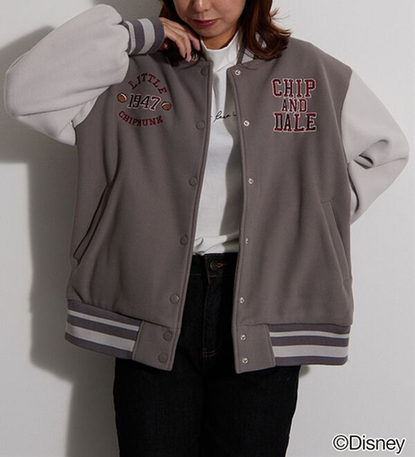 BELLUNA（ベルーナ）の「＜Ｄｉｓｎｅｙ＞【チップ＆デール】フリースボンディングスタジャン（ハーフコート）」｜詳細画像