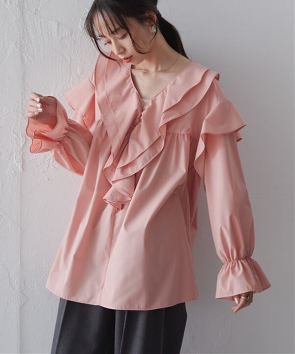 RANAN（ラナン）の「ビッグカラーフリルブラウス（ブラウス）」｜詳細画像