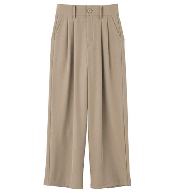 GeeRA（ジーラ）の「着心地抜群！ハイウエストダブルタックワイドパンツ（フルレングスパンツ）」｜詳細画像