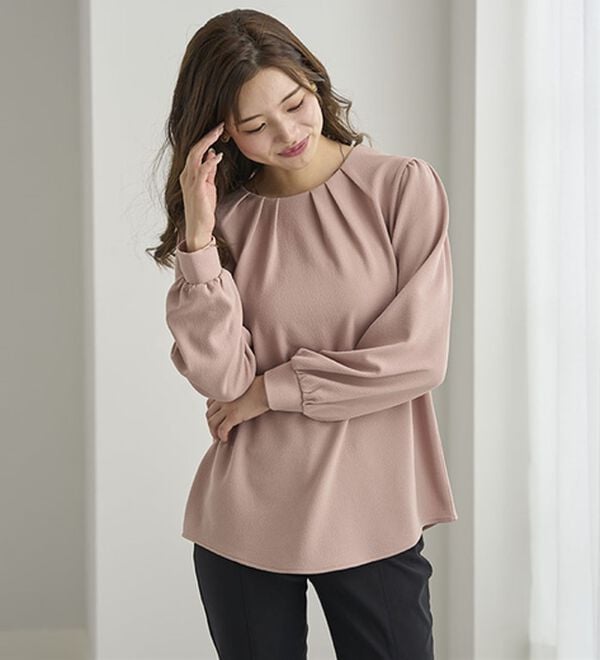 BELLUNA（ベルーナ）の「衿元タックデザインブラウス（ブラウス）」｜詳細画像