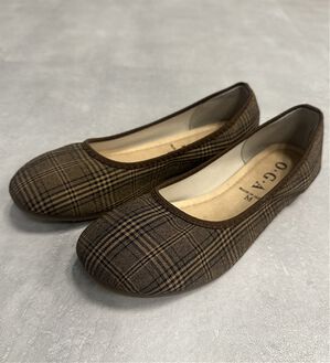RANAN（ラナン）の「日本製カジュアルシューズ（フラットシューズ）」｜ブラウンチェック