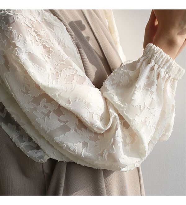 GeeRA（ジーラ）の「袖異素材カットソーワンピース（カットソーワンピース）」｜詳細画像