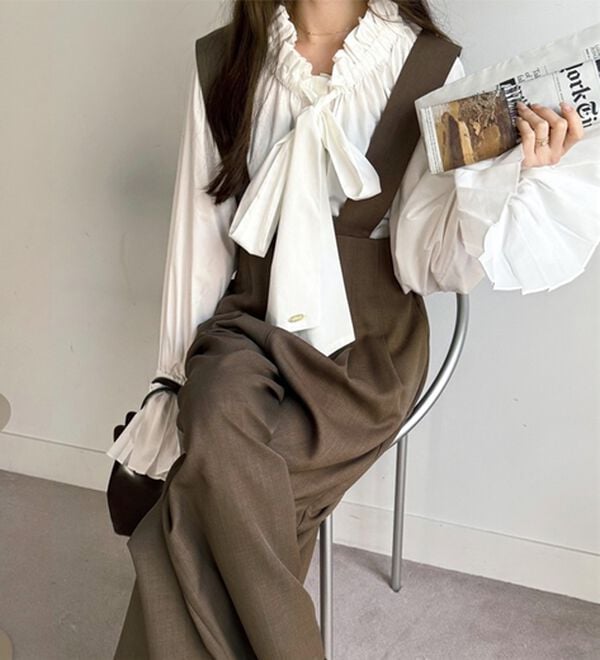 GeeRA（ジーラ）の「フロントジップハイウエストサロペット（オールインワン）」｜詳細画像