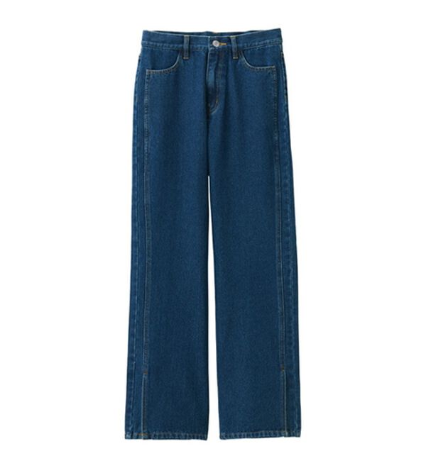 RANAN（ラナン）の「ワイドストレート裾スリットデニム（フルレングスパンツ）」｜詳細画像