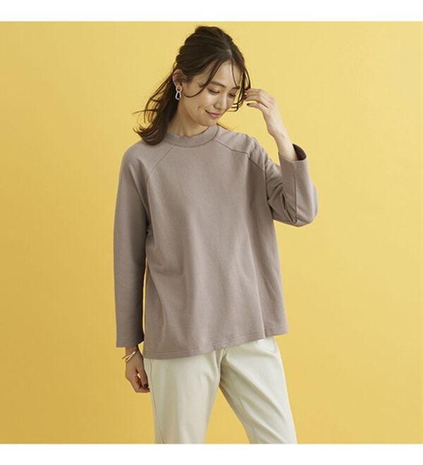 BELLUNA（ベルーナ）の「華奢見せ！しっかり裏毛素材コットン１００％トレーナー（トレーナー・スウェット）」｜詳細画像