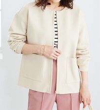 BELLUNA（ベルーナ）の「ジップ使いニットブルゾン（ブルゾン）」