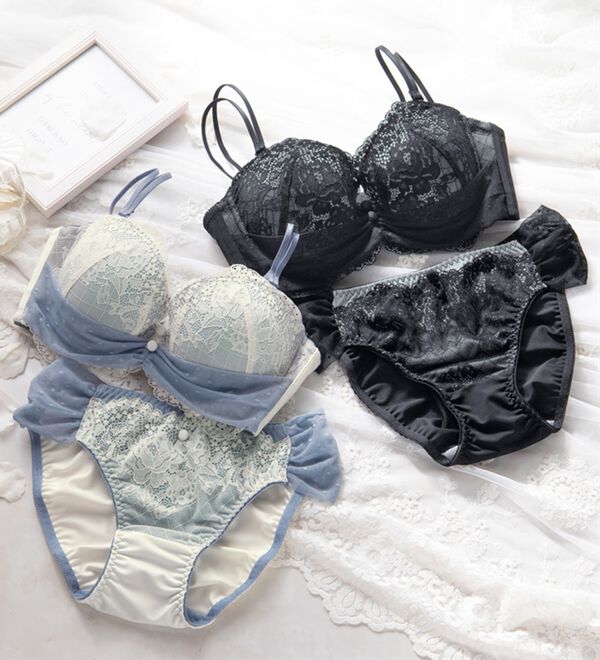 YU'NOW（ユナウ）の「＜２ＷＡＹストラップ＞まる胸メイクのちゅるんブラ＆ショーツセット（ブラジャー＆ショーツセット）」｜詳細画像