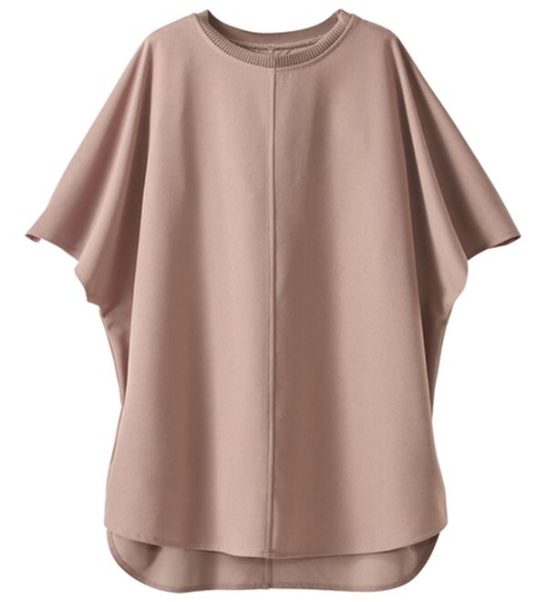 BELLUNA（ベルーナ）の「Ｔシャツ感覚なのにきちんとブラウス見え！カットジョーゼット半袖プルオーバー（カットソー）」｜詳細画像