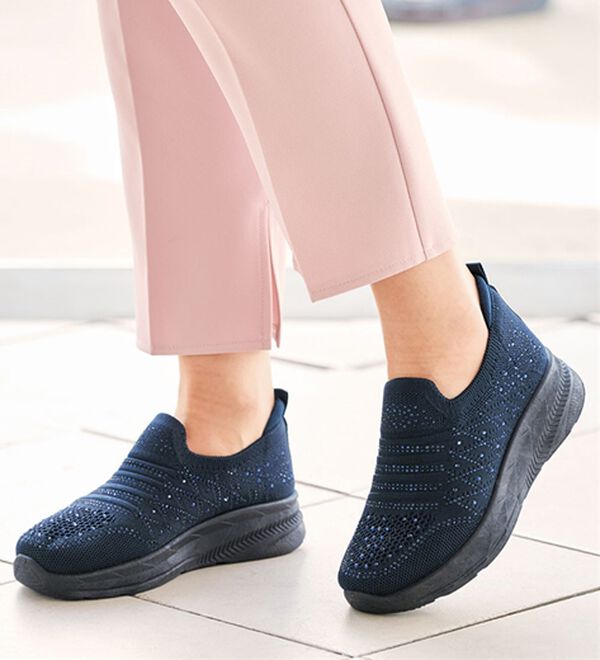 BELLUNA（ベルーナ）の「きらめきビジューニットスニーカー（スニーカー）」｜詳細画像