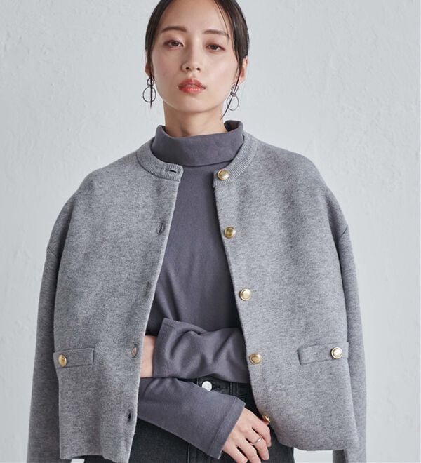 RANAN（ラナン）の「【4つの機能付き】洗える！ゴールド調ボタンニットカーディガン（ニットカーディガン）」｜詳細画像