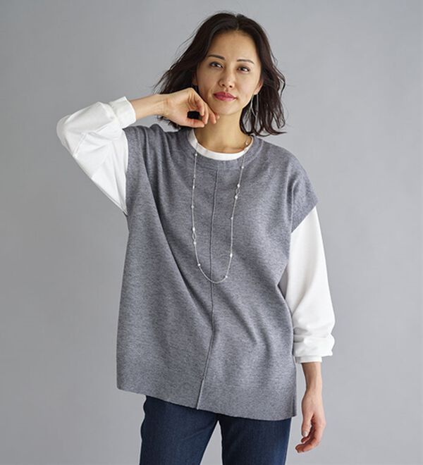 BELLUNA（ベルーナ）の「着回し自在！ニットベストアンサンブル（アンサンブル）」｜詳細画像